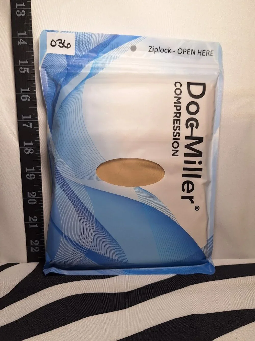 Doc Miller Compression Thigh High Open Toe Compression Socks - Beige